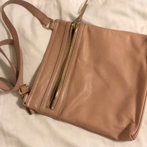 Leather crossbody bag.